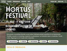 Tablet Screenshot of hortusfestival.nl